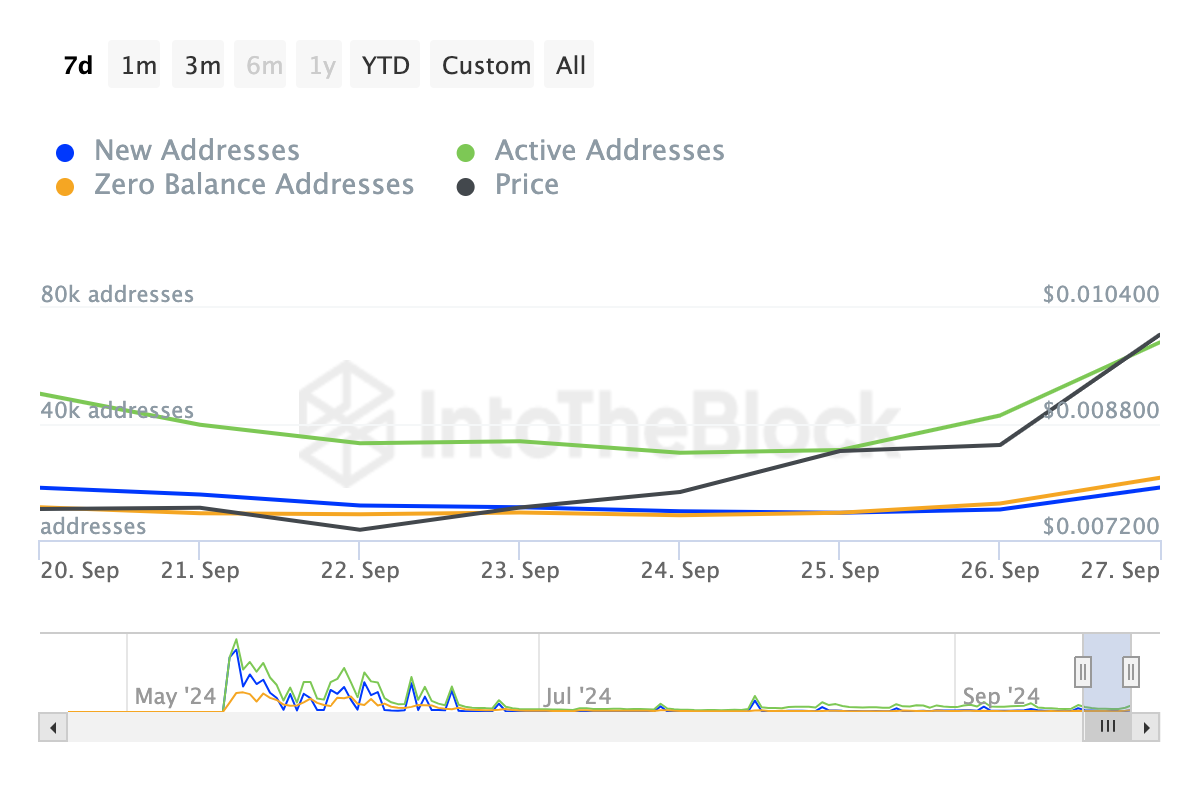 Notcoin Network Activity. Source: IntoTheBlock
