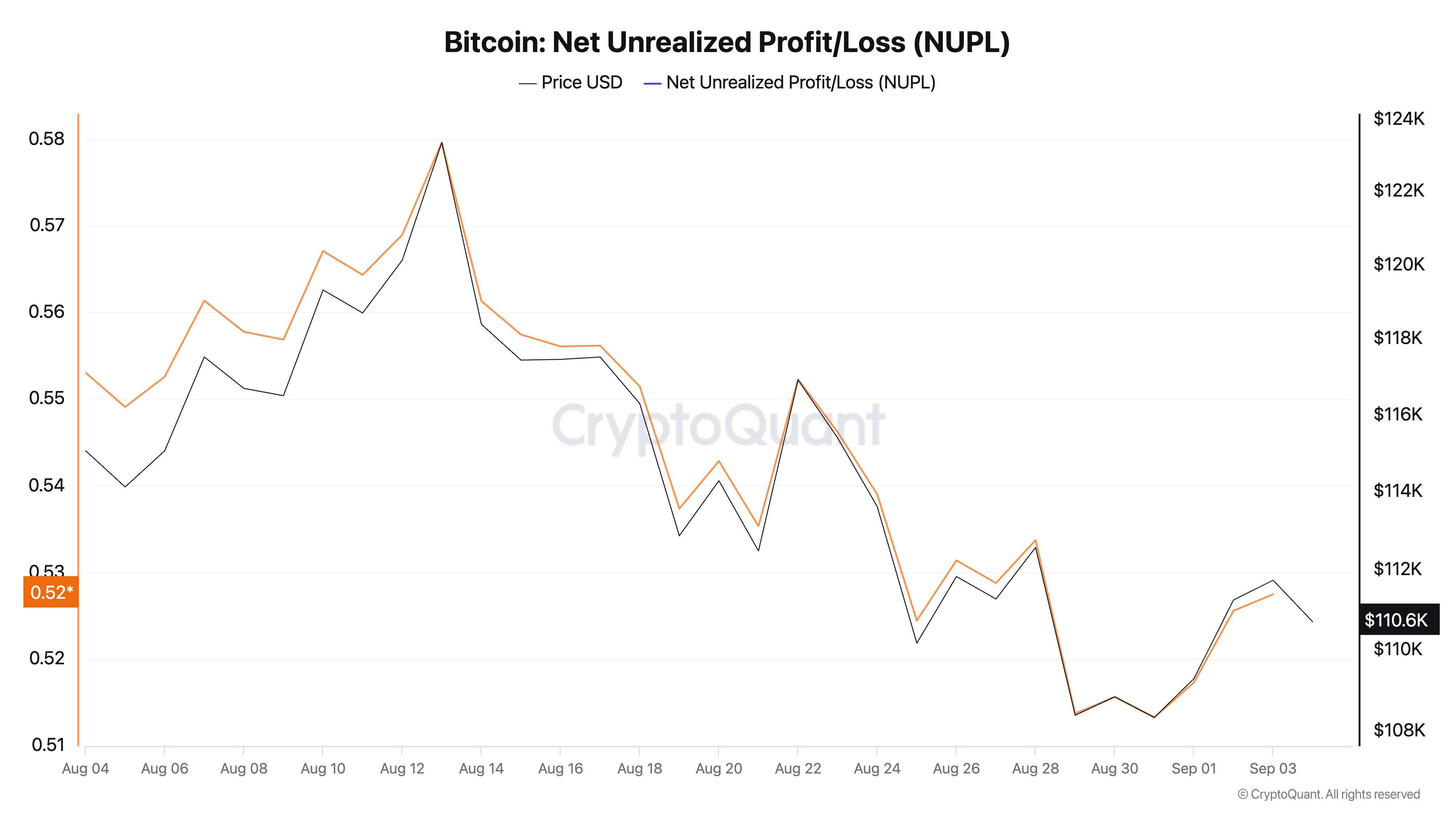 ビットコインNUPL。